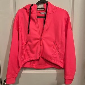 Zara Women’s, size M, Crop Hot Pink Zip-up Hoodie